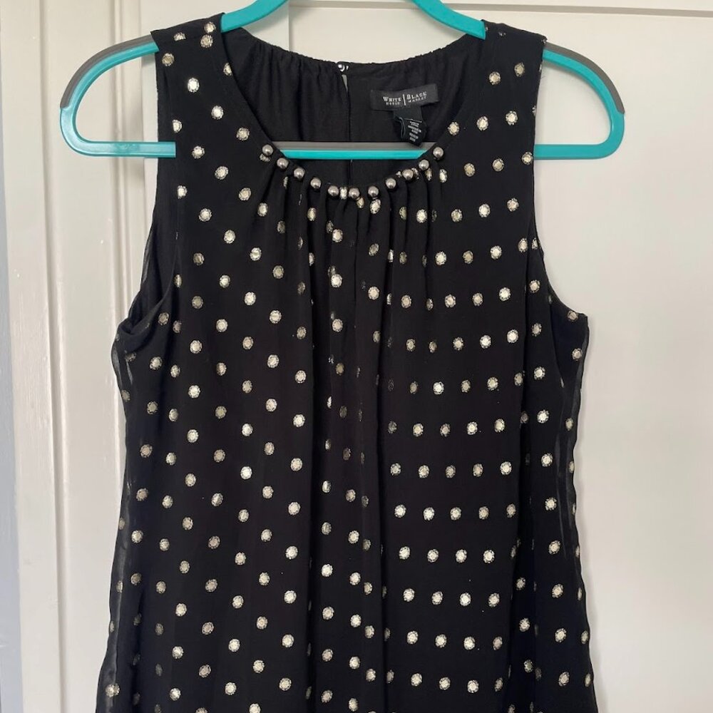 Polka dot shimmery top size S
